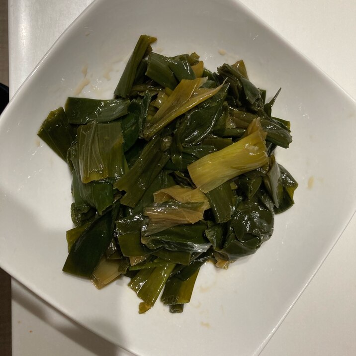 おつまみ 玉ねぎの葉甘辛煮